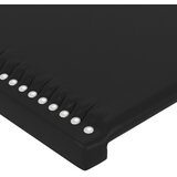  Uzglavlje s ušima crno 147x16x78/88 cm od umjetne kože | shoptok.hr