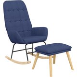  Stolica za ljuljanje od tkanine s osloncem za noge plava | shoptok.hr