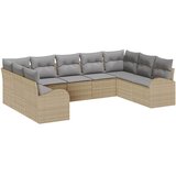  Set sofe s jastukom 9 pcs Bež Poli Ratan | shoptok.hr