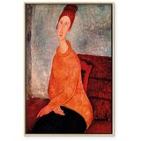  Slika - Amedeo Modigliani – Jeanne Hebuterne in a Yellow Sweater 40x60 U prirodnom drvenom okviru | shoptok.hr