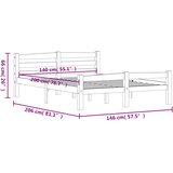  Okvir za krevet od masivne borovine 140 x 200 cm | shoptok.hr