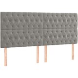  Box spring postelja z vzmetnico svetlo siva 200x200 cm žamet, (20788895) | Shoptok.si