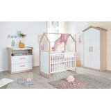 Roba Bijela/u prirodnoj boji dječja komoda u dekoru hrasta s promjenjivim stolom 88x98x75 cm Cabane – | shoptok.hr