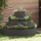  Vrtna saksija Crna 90 x 90 x 20 cm Čelična vrata | shoptok.hr