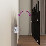  Uzglavlje za krevet Crno 146,5x3x80 cm od masivne borovine | Eponuda.com