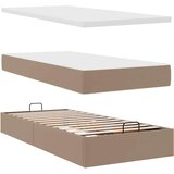 vidaXL Otomanski posteljni okvir z vzmetnico kapučino 100x200 cm, (21612042) | Shoptok.si