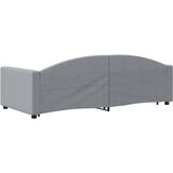  Dnevni krevet na razvlačenje svjetlosivi 90 x 200 cm od tkanine | shoptok.hr