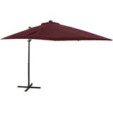  Konzolni vrtni suncobran sa stupom i LED svjetlima 250 cm bordo | Eponuda.ba