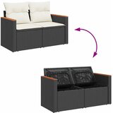  7-dijelni set vrtnih sofa od poliratana s jastucima crni bagrem | shoptok.hr