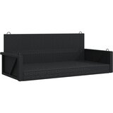  Klupa za ljuljanje crna 119 x 56 x 48 cm od poliratana | shoptok.hr