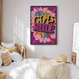  Slika - Energy of Colors (1-part) - English Text on Colorful Background 80x120 U crnom drvenom okviru | shoptok.hr
