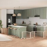 vidaXL Vrata za pse s vratašcima 10 panela sklopiva 800 cm drvo topole | shoptok.hr