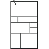 Pregrada za tuš s prozornim ESG steklom 90x195 cm črna, (20684044) | Shoptok.si