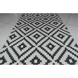 Prostirka print 70x140cm romb crno-bela