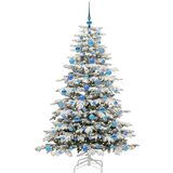 vidaXL Umetno Zložljivo Božično Drevo Bela 180 cm PE in PVC | Shoptok.si