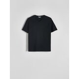 Reserved - Slim majica kratkih rukava s V-izrezom - crno | shoptok.hr