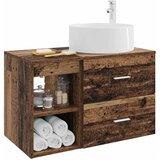  Set namještaja za kupaonicu 2 kom. Staro drvo Konstruirano drvo Smeđa 49,5 x 44,5 x 80 cm | shoptok.hr