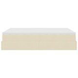  Otomanski krevet s madracem krem 140x200 cm tkanine | shoptok.hr