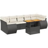 Maison Chic Seti vrtnega pohištva - Vrtna garnitura - Vrtni pohištvo set 8-delna z blazinami črn poli ratan, (21799629) | Shoptok.si