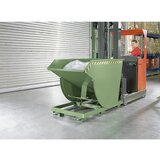 eurokraft pro Prekucna posoda, ozka izvedba, prostornina 1,0 m³, nosilnost 3000 kg, vroče cinkano po EN ISO 1461 | Shoptok.si