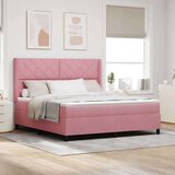 Box spring krevet s madracem Ružičasta 180 x 200 cm Baršun | shoptok.hr