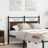  Zamjensko uzglavlje smeđa boja hrasta 120 cm konstruirano drvo i čelik | shoptok.hr