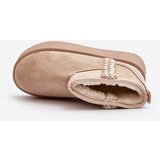 Boto Beige Patterned Platform Snow Boots Udra | Shoptok.si