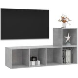 2-dijelni set TV ormarića siva boja betona konstruirano drvo | shoptok.hr