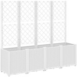 Maison Chic Cvetlično korito - Cvetlični Lonec z oporno mrežo belo 160x40x140 cm PP, (21790634) Cene
