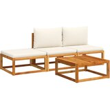 Maison Chic Seti vrtnega pohištva - Vrtna garnitura - Vrtni pohištvo set 4-delna z blazinami trden akacijev les, (21820781) | Shoptok.si