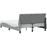 Krevet s madracem Hanko svjetlosivi 120 x 200 cm od tkanine | Eponuda.com
