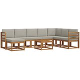  Set vanjskih sofa 9 kom. Prirodna i svijetlo siva | shoptok.hr