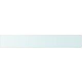 vidaXL Polica Prosojno Steklo 100x15 cm, (20765424) | Shoptok.si