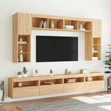  8-dijelni set zidnih TV ormarića LED boja hrasta sonome | shoptok.hr