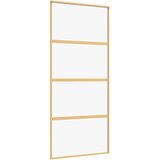  Klizna vrata zlatna 90 x 205 cm prozirno staklo ESG i aluminij | shoptok.hr