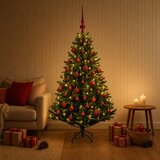  Umjetno božićno drvce s kuglicama 120 cm 150 LED lampica Slike