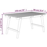  Vrtni stol 150x90x75 cm od masivnog bagremovog drva | shoptok.hr
