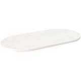 vidaXL Mizna plošča bela 90x45x2,5 cm trdna borovina ovalna Cene