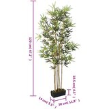  Umetno bambusovo drevo 552 listov 120 cm zeleno, (5000208142) | Shoptok.si