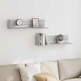 vidaXL Zidne police 2 kom Siva Sonoma 75x16,5x16,5cm Konstruirano drvo | shoptok.hr