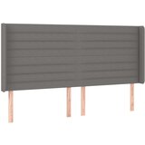 vidaXL LED posteljno vzglavje temno sivo 183x16x118/128 cm blago | Shoptok.si
