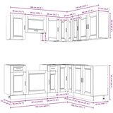  11-dijelni set kuhinjskih ormarića Porto konstruiranog drva | shoptok.hr