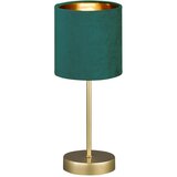 Fischer & Honsel Zlato-zelena kovinska namizna svetilka s tekstilnim senčilom (višina 34 cm) Aura – Cene