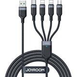 Joyroom USB kabel 4u1 USB - A - 2 x USB - C / Lightning / Micro za punjenje i prijenos podataka 1,2 m - Crna Cijene