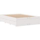 vidaXL Knjižna postelja brez ležišča bela 140x190 cm trdna borovina | Shoptok.si
