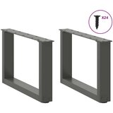  Noge za stolić U-oblika 2 kom antracit 50x(30-31) cm čelik | shoptok.hr