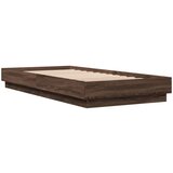 vidaXL Posteljni okvir rjav hrast 90x200 cm inženirski les, (21081915) Cene
