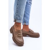 Laura Messi Women's Leather Half-Boots with Ornament Dark Beige Rosefalls | Shoptok.si