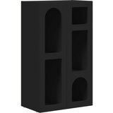  Strani šal Črna 59 x 35 x 100,5 cm Konstruiran les, (5000108451) | Shoptok.si