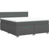  Boxspring krevet s madracem Tamnosiva 160 x 200 cm Tkanina | shoptok.hr